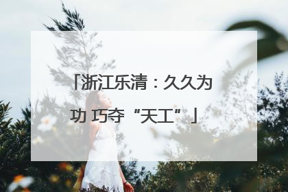 浙江乐清：久久为功 巧夺“天工”